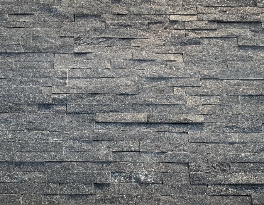split face tiles, black sparkle quartz