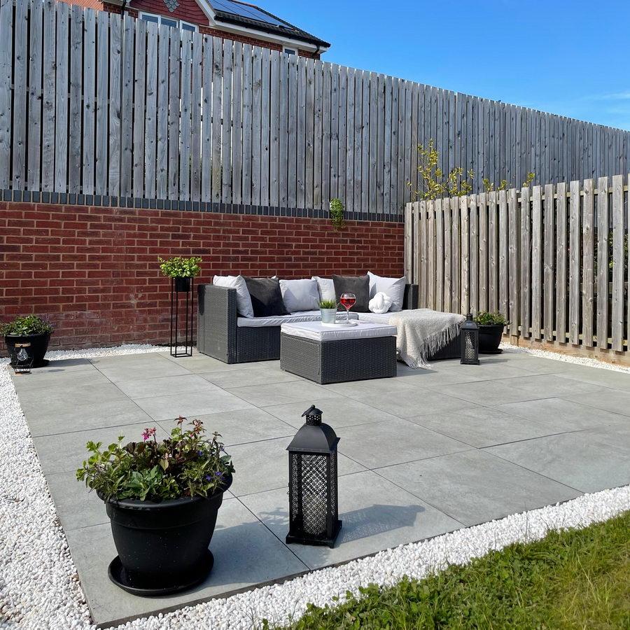 grey porcelain paving 600 x 600