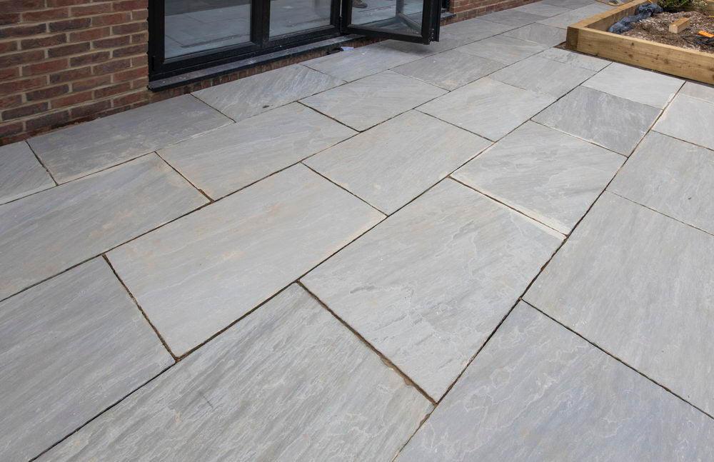 Kandla grey sandstone paving