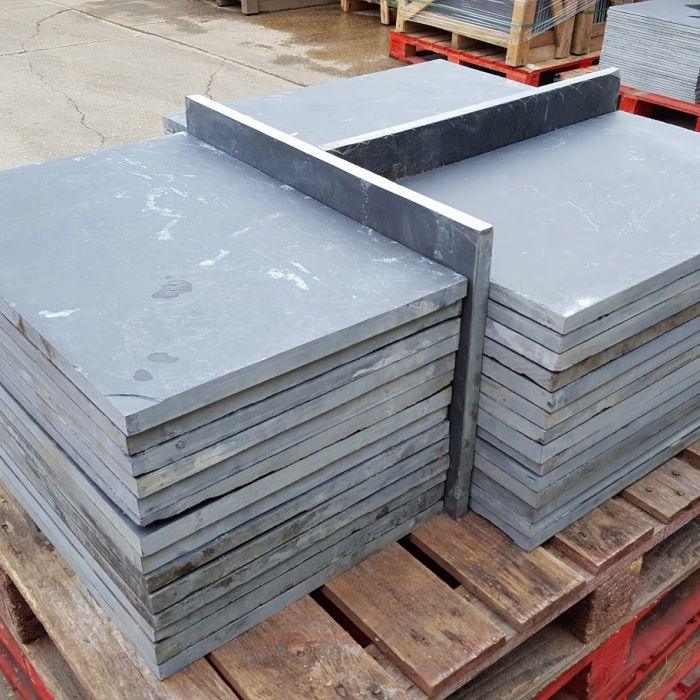 Black Slate Paving Slabs, Brazilian Slate 800x400x20mm