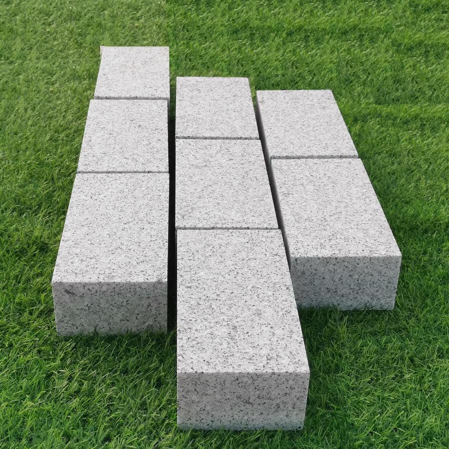 silver grey granite sawn setts 50mm