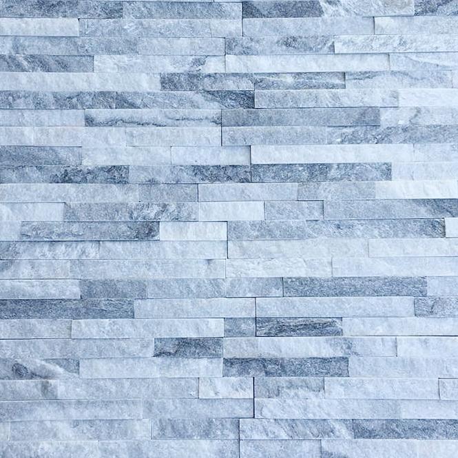 split face tiles, white grey