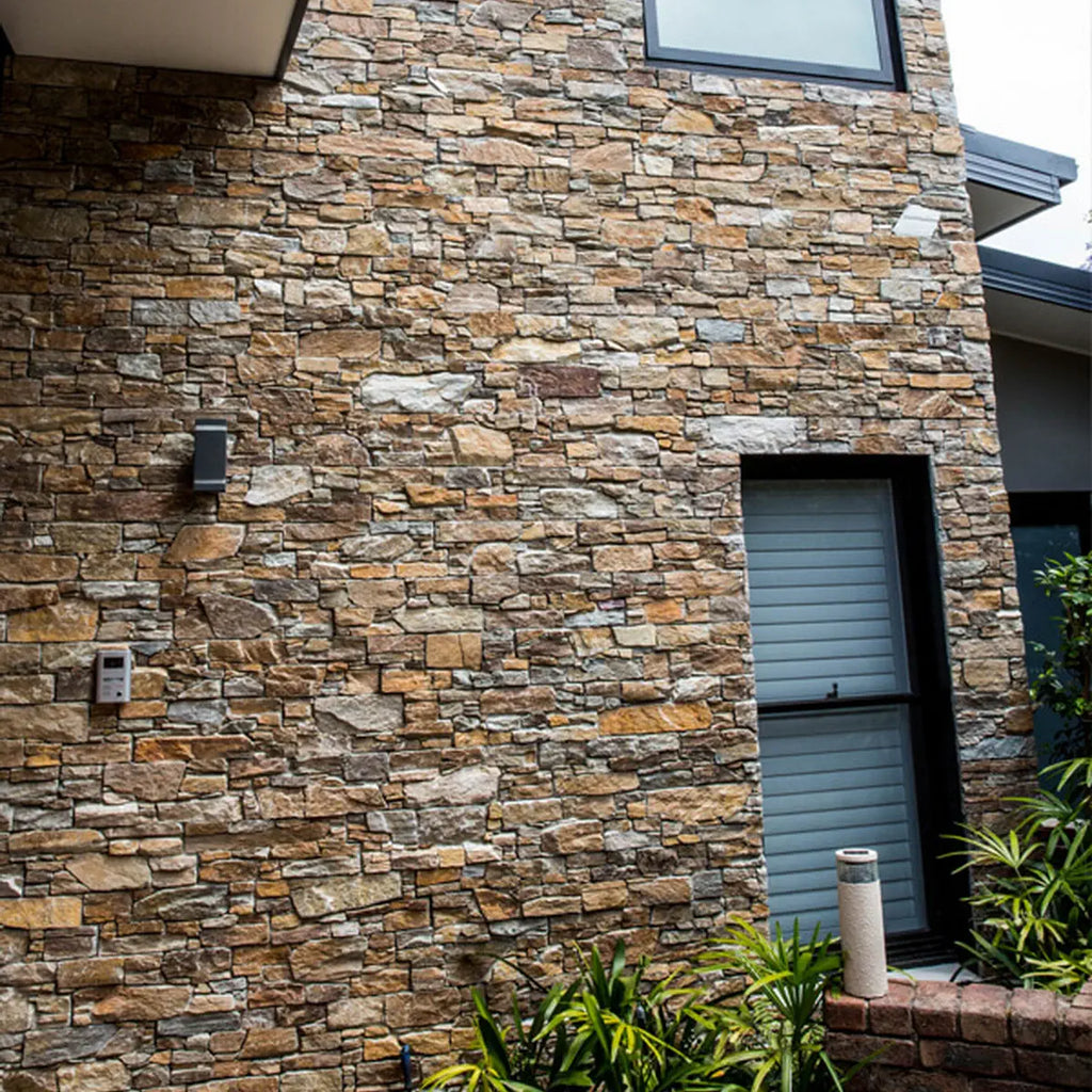 Autumn gold stone cladding Z panels