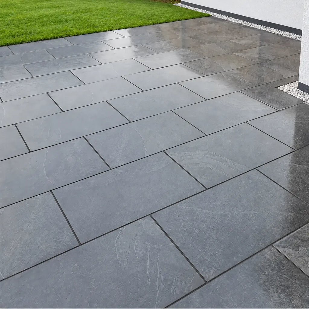 Brazilian black slate porcelain slabs 900 x 600 x 20
