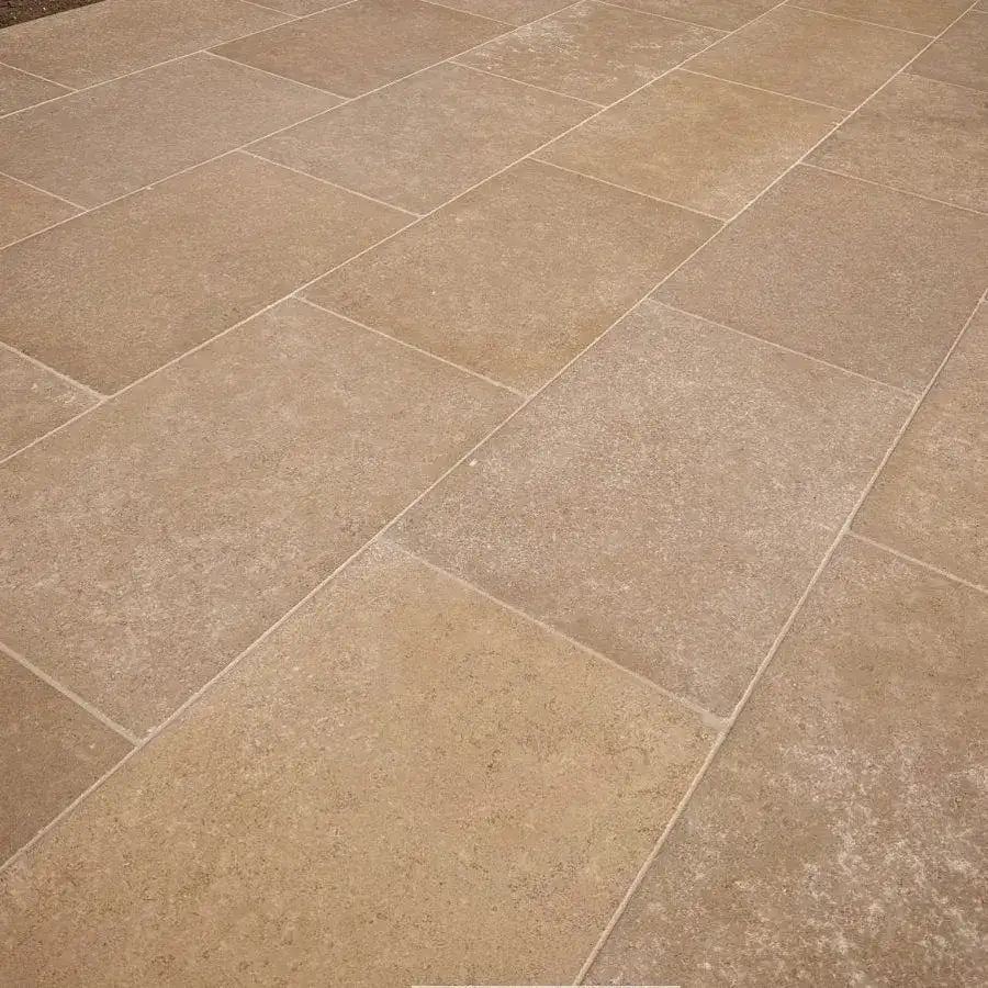 Sinai pearl Egyptian limestone paving honed tumbled