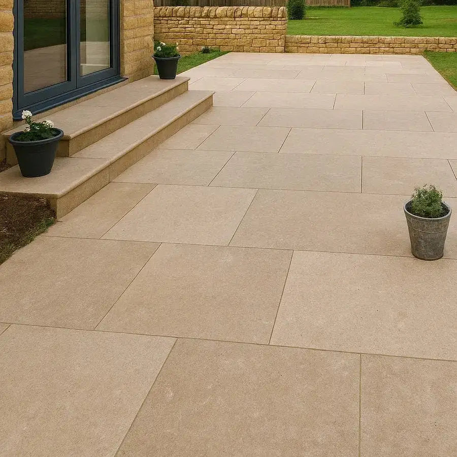 Sinai pearl limestone paving tumbled