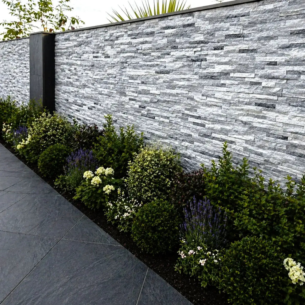 Ice Grey Split Face Tiles