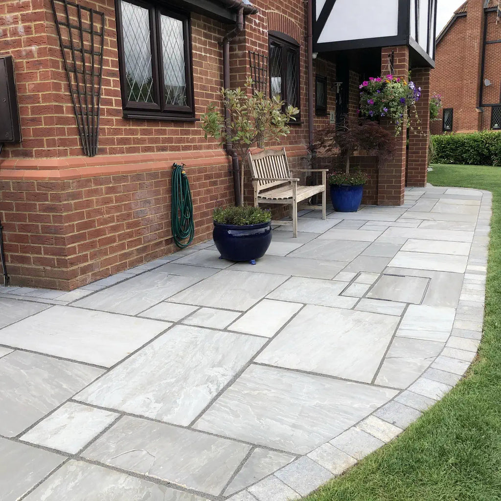 Kandla grey Indian sandstone mixed size
