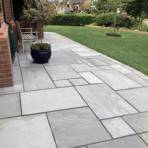 Kandla grey Indian sandstone patio packs