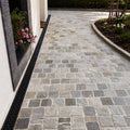 Kandla grey Indian sandstone cobbles 100 x 100 x 50