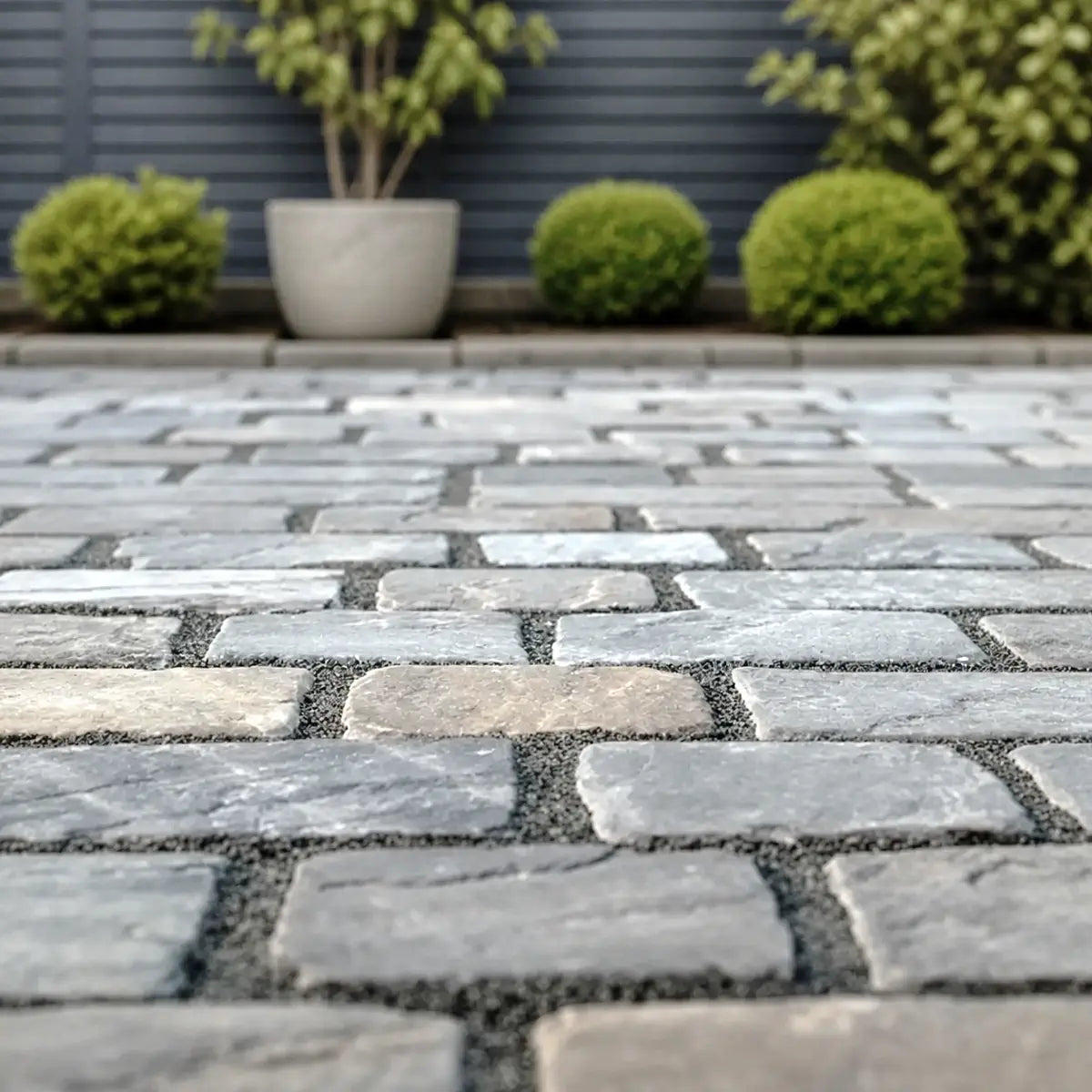 Kandla grey sandstone cobbles tumbled 200 x 100 x 50