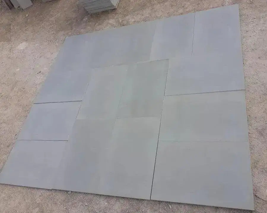 Kandla grey smooth Indian sandstone paving