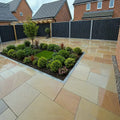 Raj green smooth sandstone paving patio packs