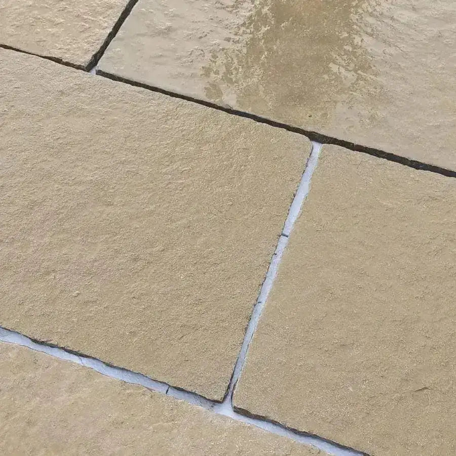 Tandur yellow limestone paving tumbled