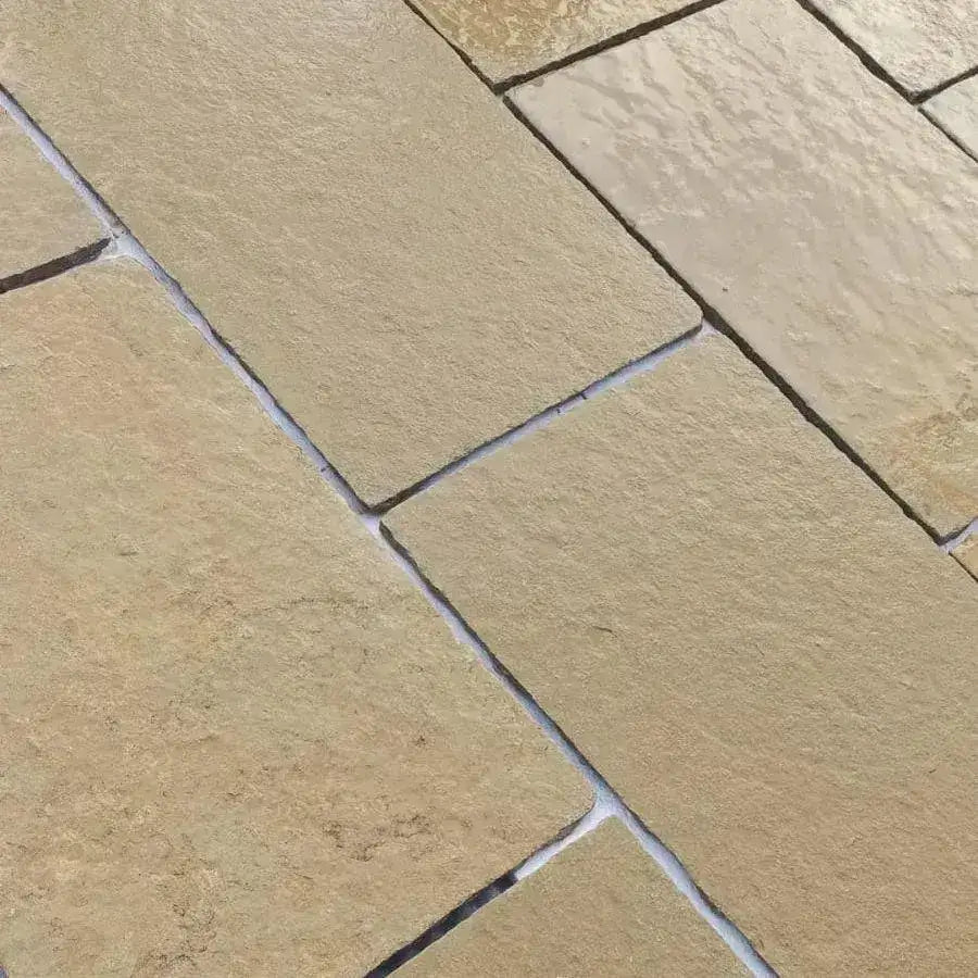 Tandur yellow limestone tumbled