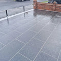 Ash black granite paving slabs 900 x 600