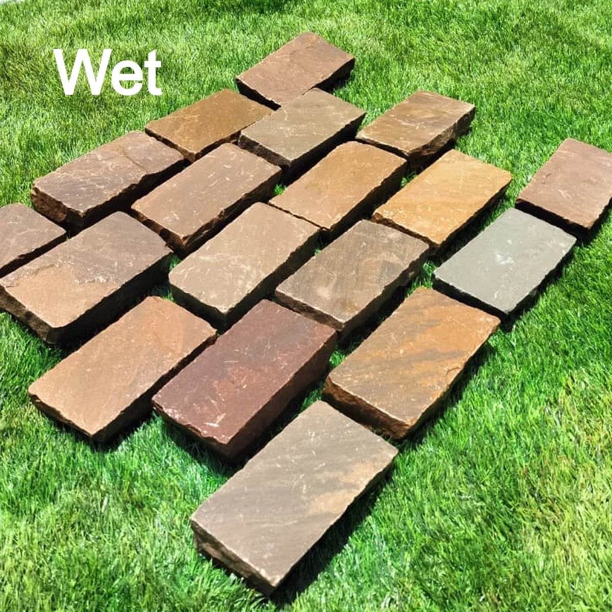 autumn brown sandstone cobbles 200x100x50