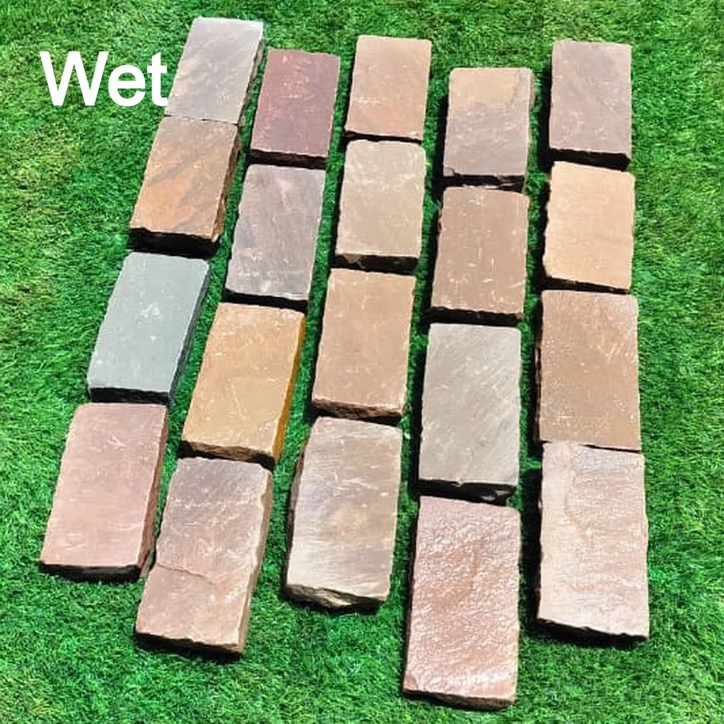 autumn brown sandstone cobbles 200x100x50