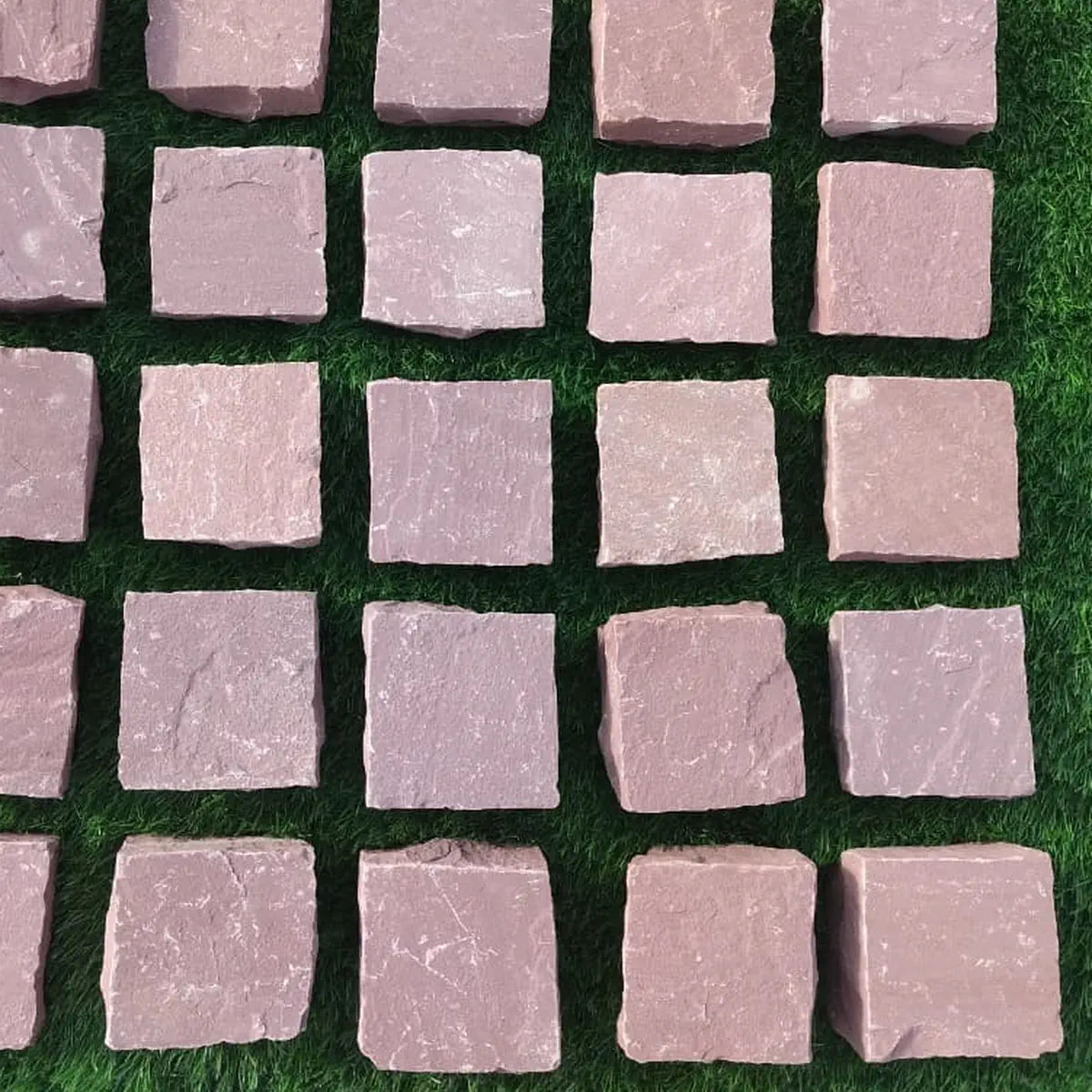 autumn brown sandstone cobbles 100 x 100 x 40-60