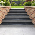 black limestone bullnose steps 900 x 400 x 40