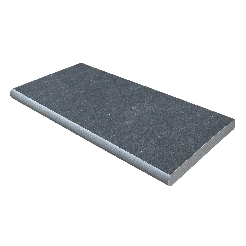 black limestone bullnose steps 900 x 400 x 40
