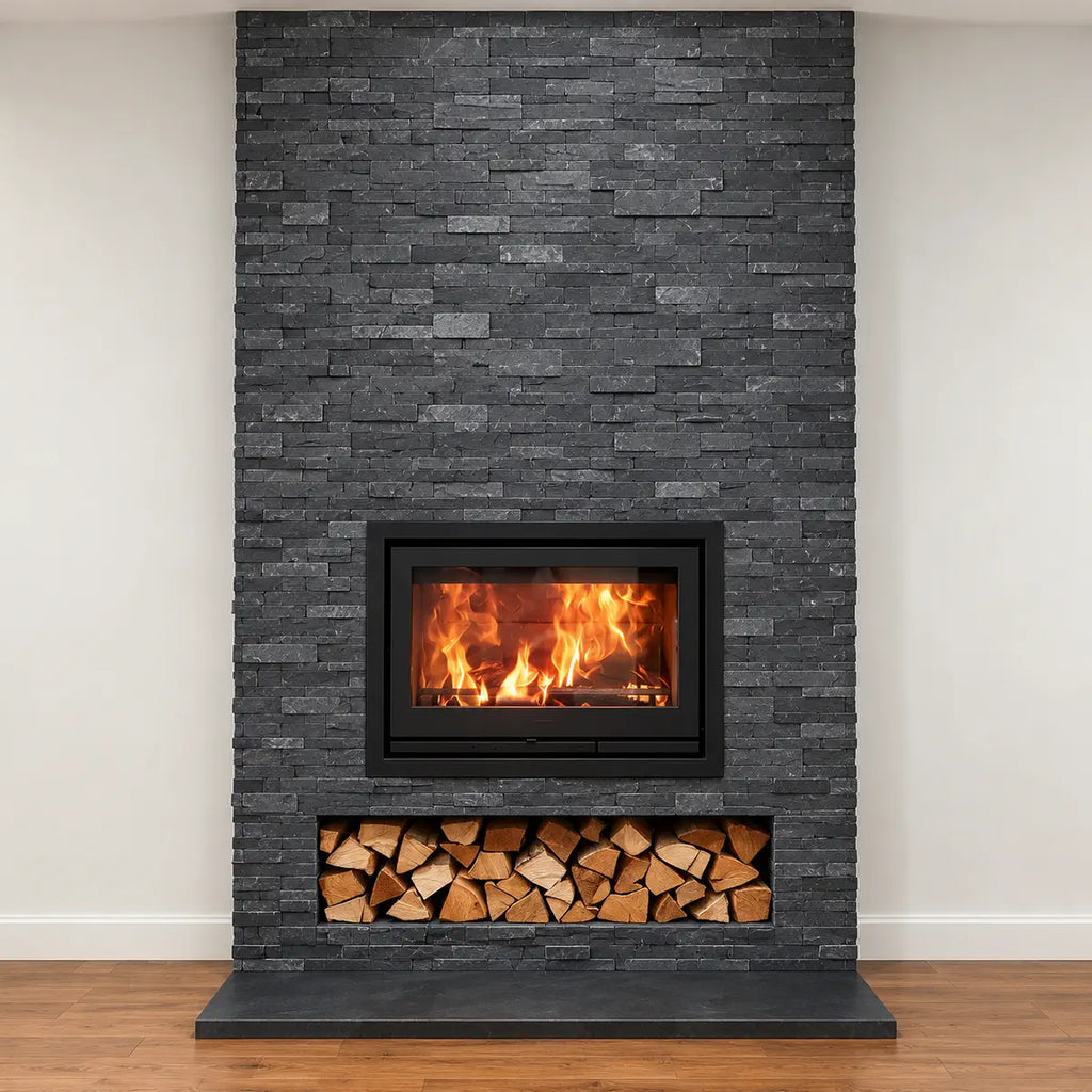 black slate split face cladding tiles 350 x 180