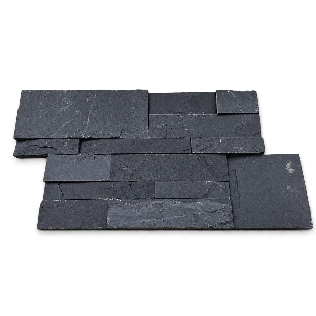 black slate split face cladding tiles 350 x 180