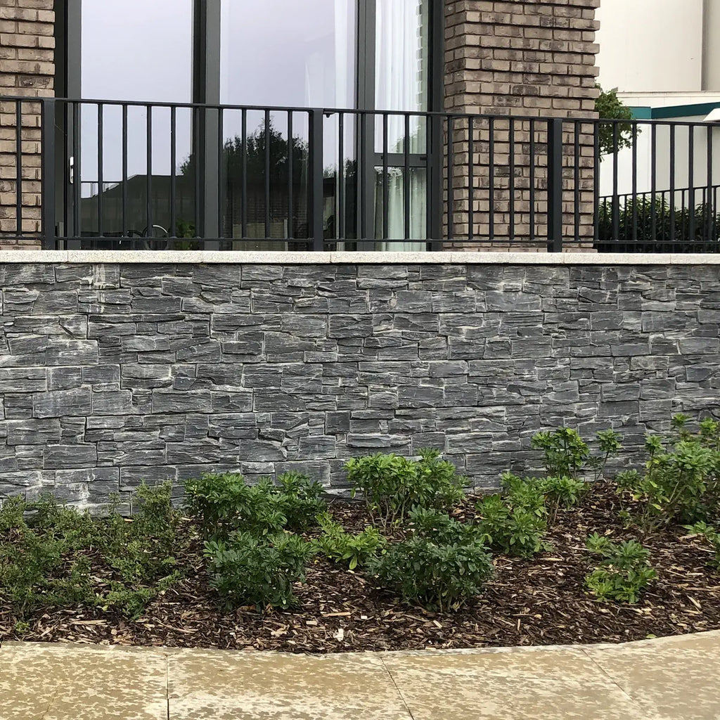 Black slate Z stone cladding panels, tier stone cladding