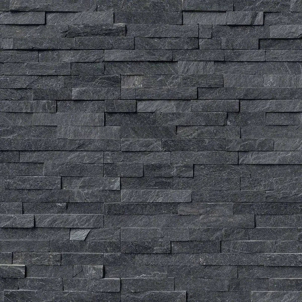 black sparkle split face tiles
