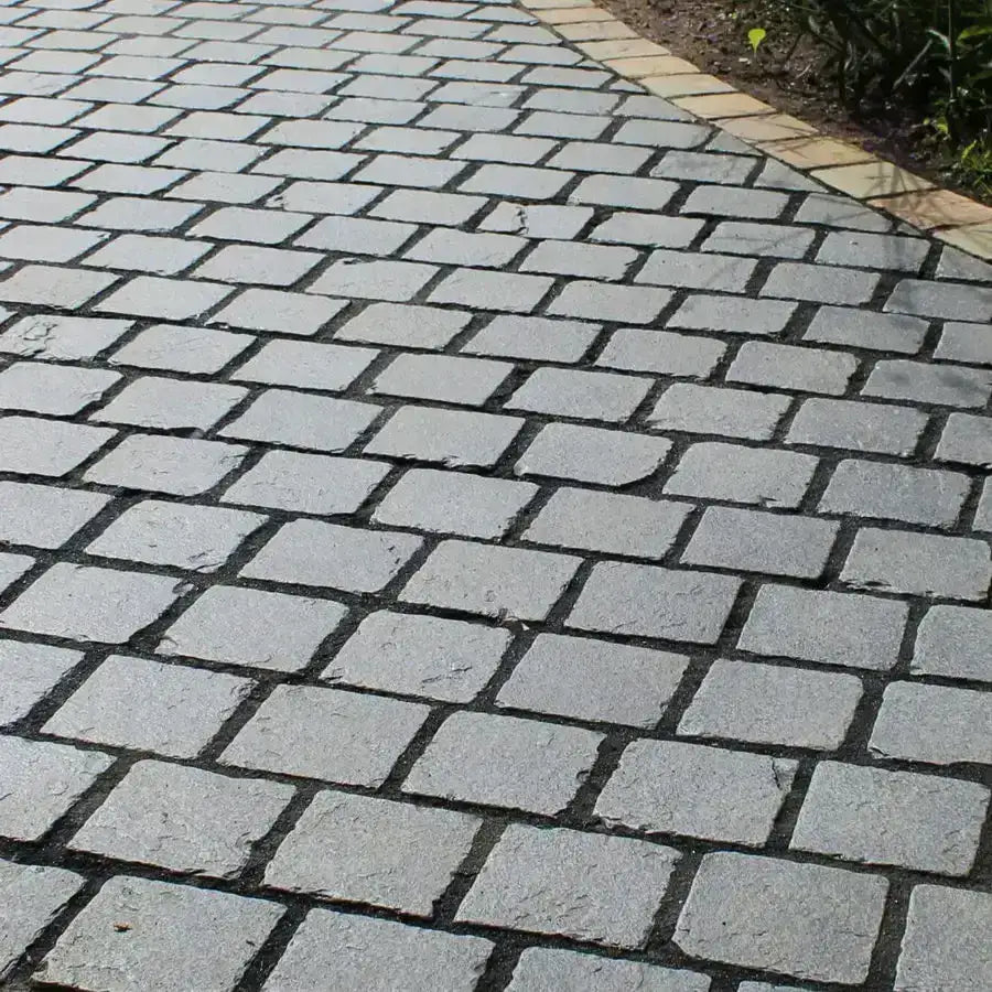 black limestone setts natural