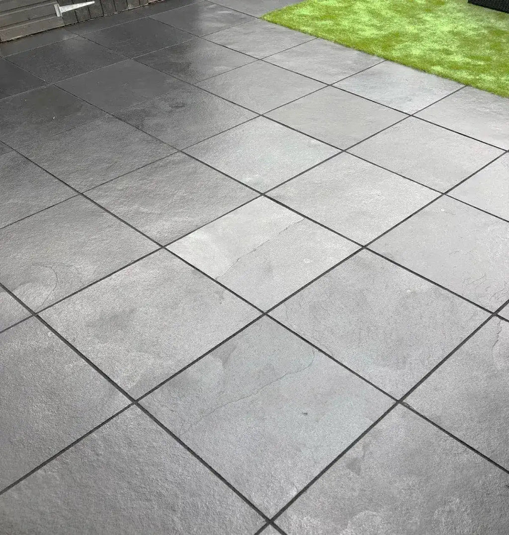 black limestone paving slabs 600 x 600