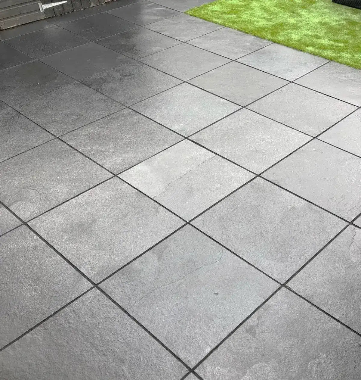 black limestone paving slabs 600 x 600