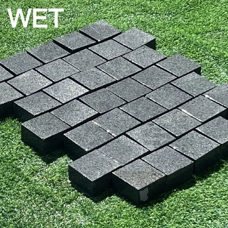 blue grey granite setts 100 x 100 x 50