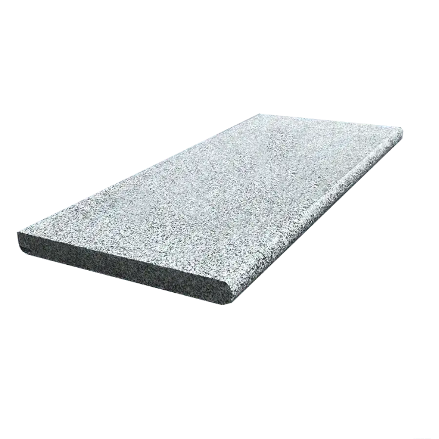 bullnose steps silver grey granite