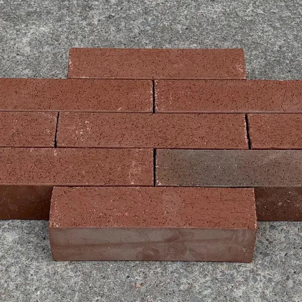 burnt red slim clay brick pavers