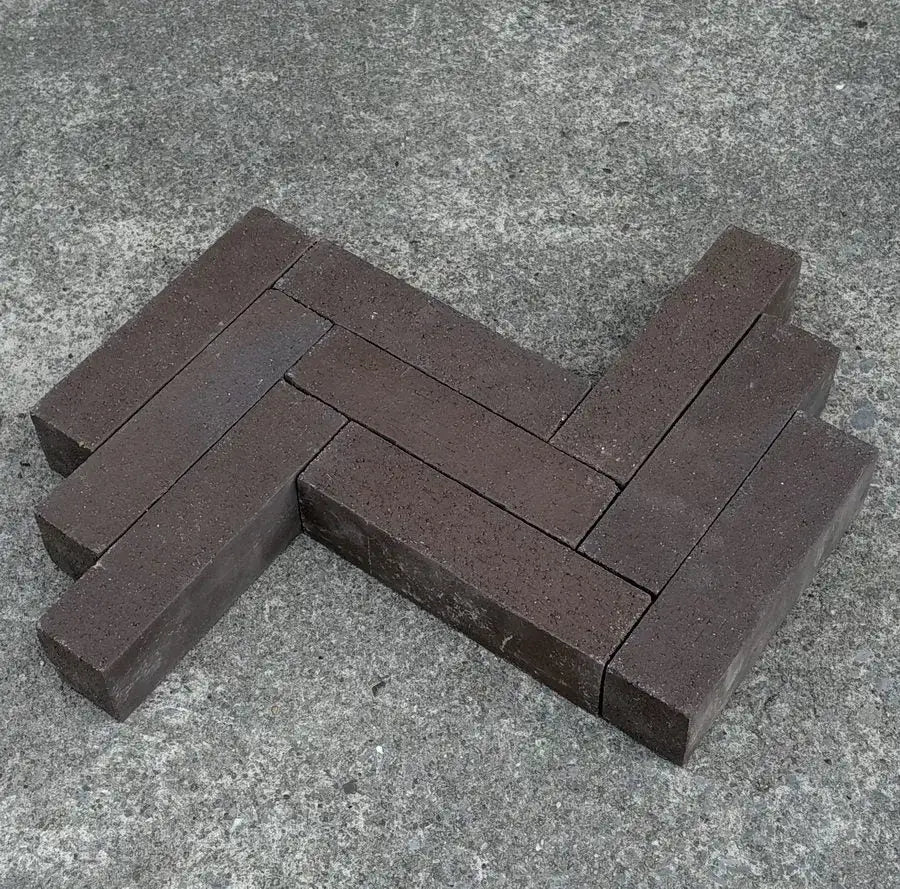 burnt umber slim clay brick pavers