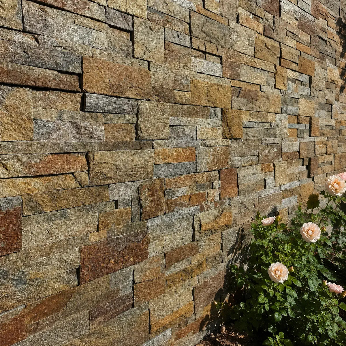 copper rust quartz split face tiles