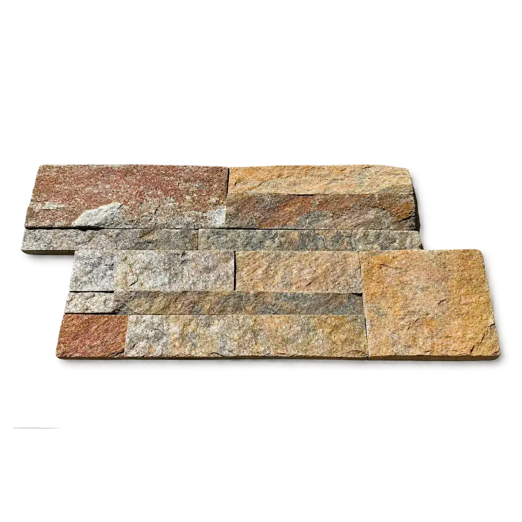 copper rust quartz split face tiles