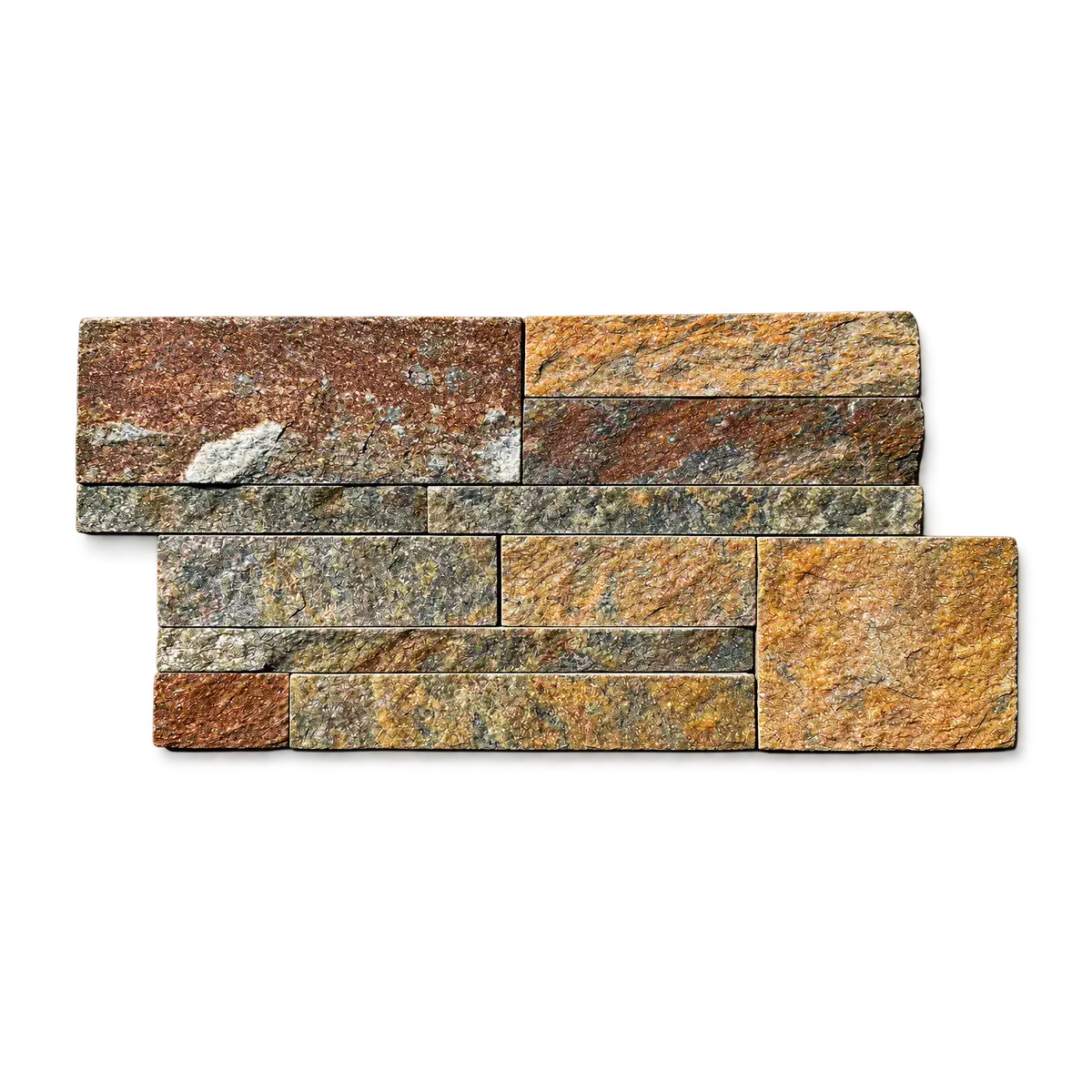 copper rust quartz split face tiles