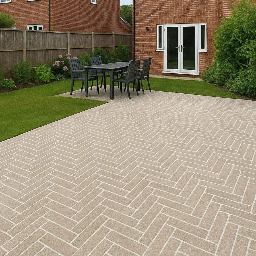 Sinai pearl limestone honed tumbled pavers