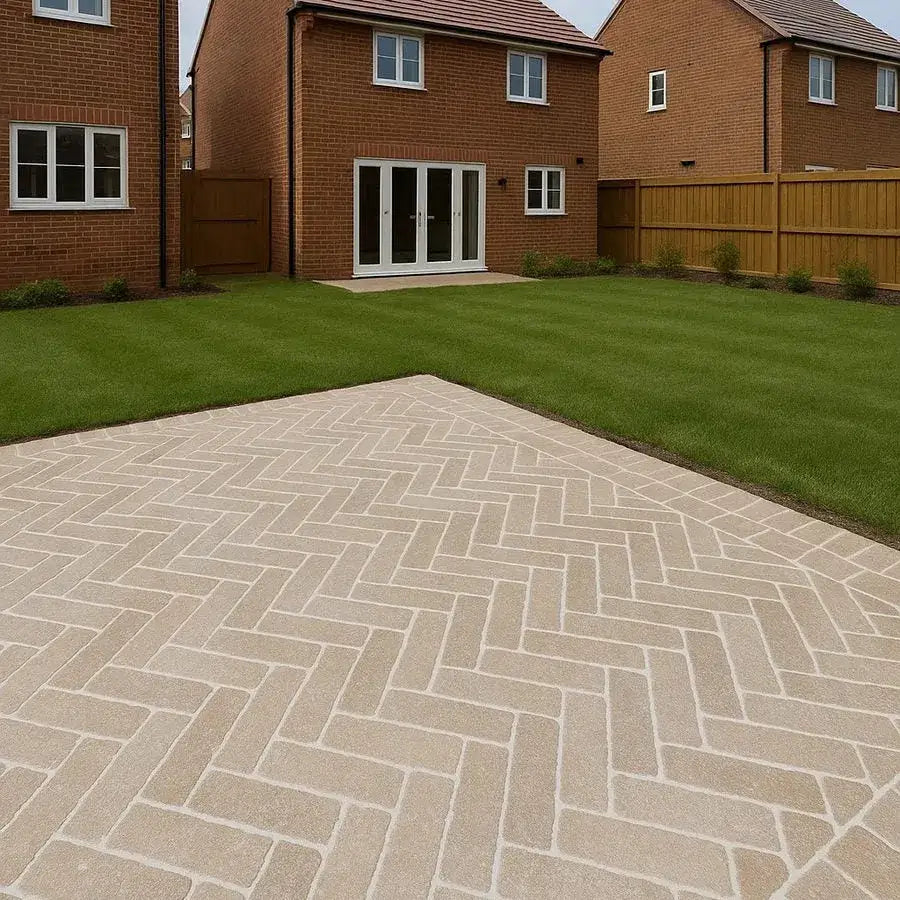 Sinai pearl limestone honed tumbled pavers