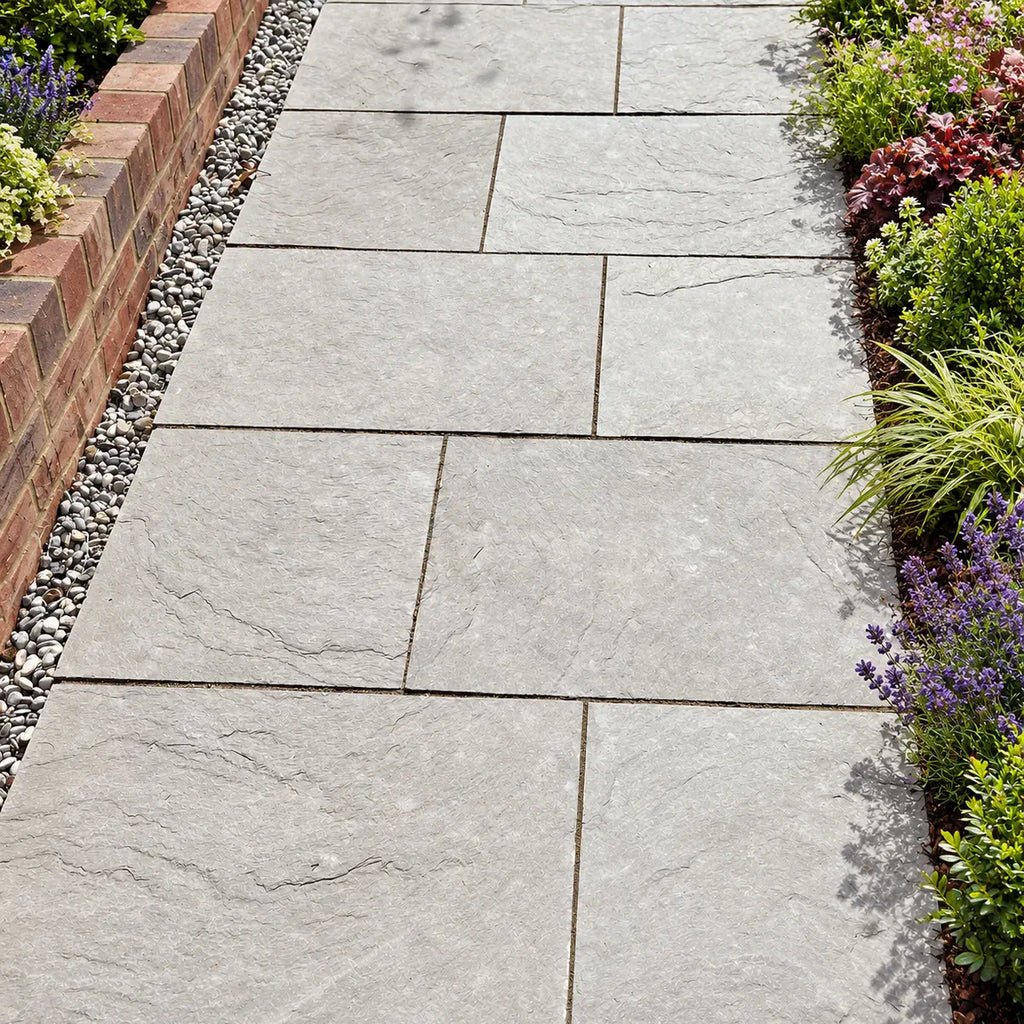 dove grey limestone paving slabs 600 x 600 x 20
