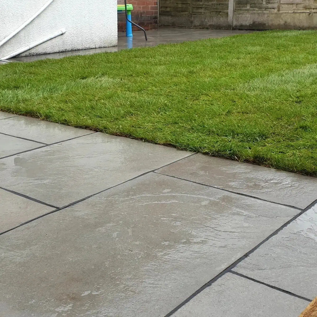 dove grey limestone paving
