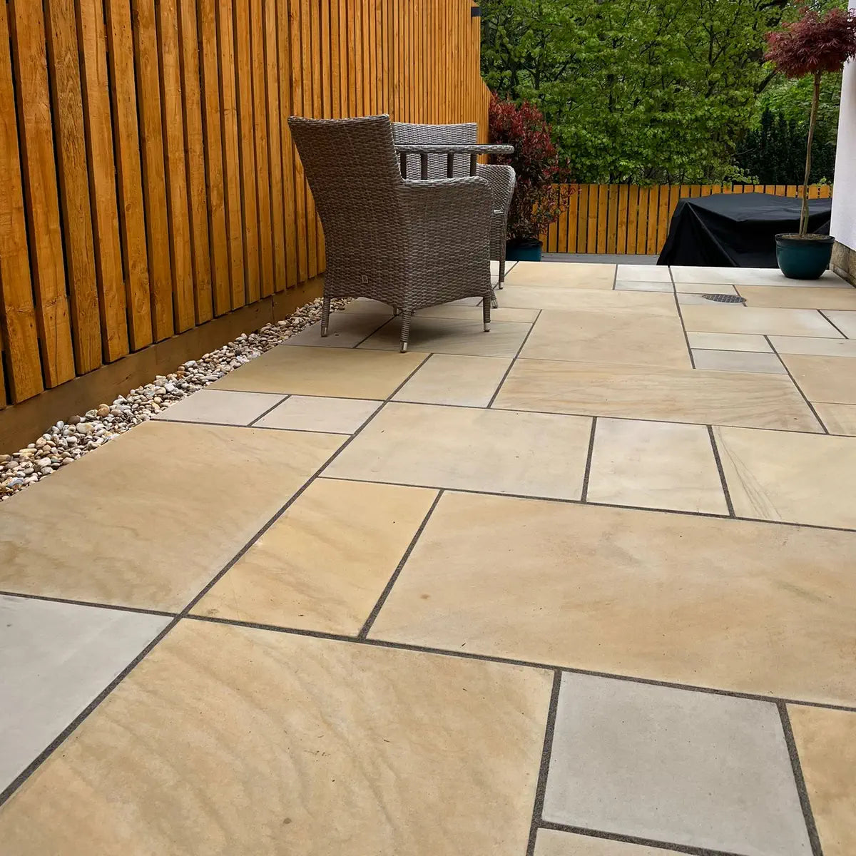 fossil mint smooth sandstone paving patio packs