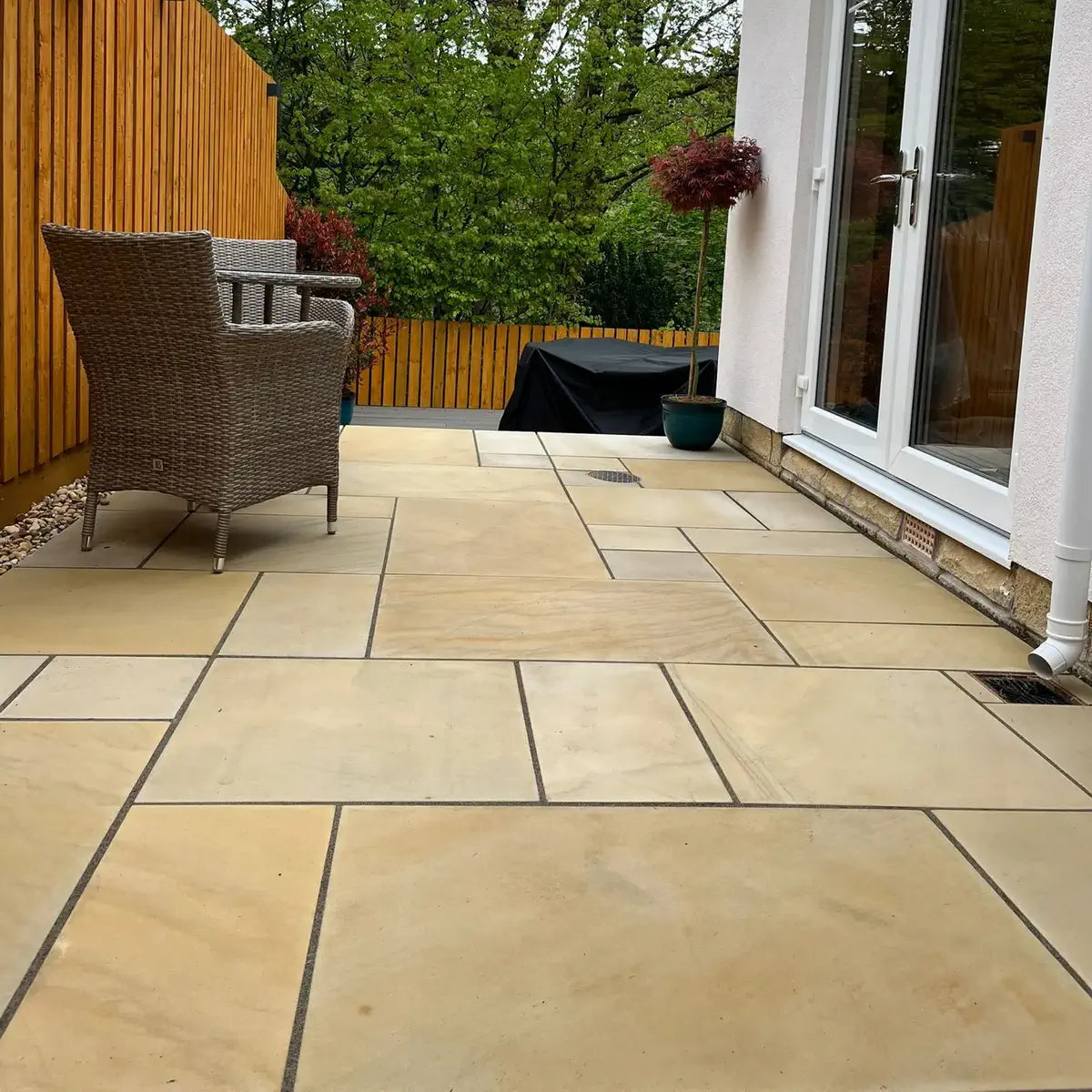 fossil mint smooth sandstone paving patio packs