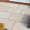 fossil mint smooth sandstone paving 900 x 600 x 20