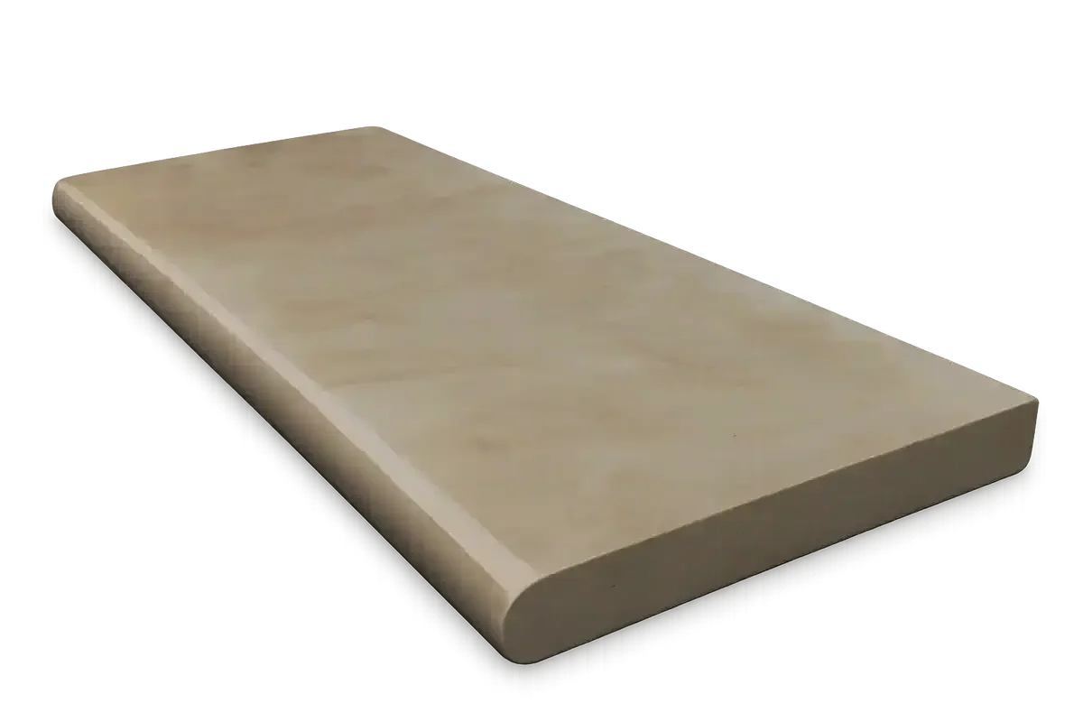 Fossil Mint Smooth Sandstone Bullnose Steps