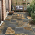 Gold Slate Effect Porcelain Paving Slabs 600x600 £28.99/m2 - Paving Slabs UK