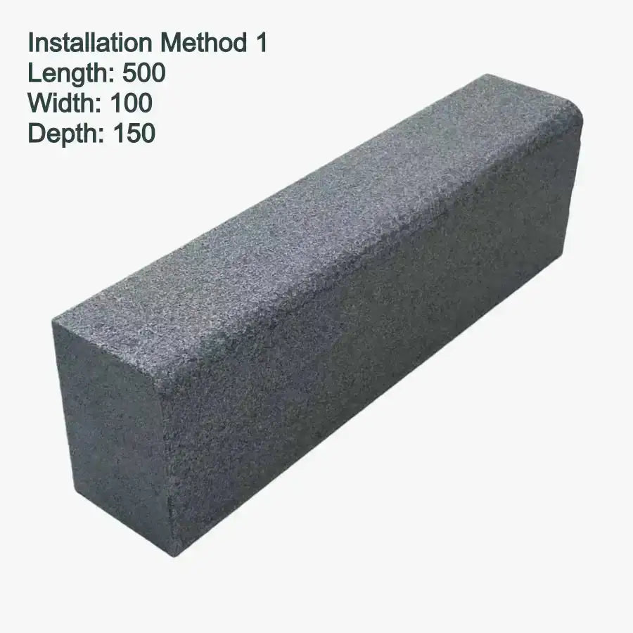 granite kerb stones mid grey