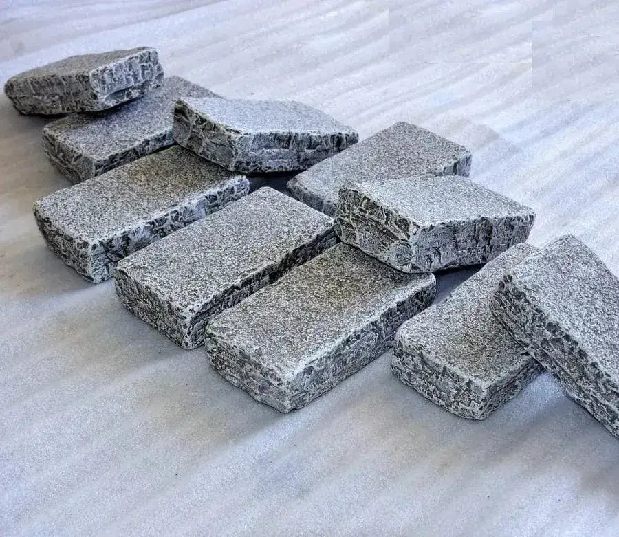 grey limestone cobbles setts for driveway block paving